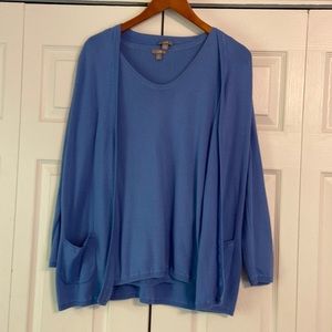 J Jill Blue cotton rayon sweater